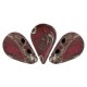 Les perles par Puca® Amos kralen Opaque coral red rembrant mat 93200/83500